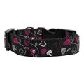 Unconditional Love Crazy Hearts Nylon Collars Black XS UN805063